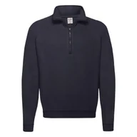 Bluzy męskie - Bluza męska Zip Neck Classic Fruit of the Loom - Ciemnogranatowy M - miniaturka - grafika 1