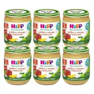 Desery dla dzieci - Hipp Jabłka z mango i kokosem po 5. miesiącu Bio Zestaw 6 x 160 g Bio - miniaturka - grafika 1