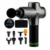 Masażery - PISTOLET DO MASAŻU PLECÓW CIAŁA STÓP MASAŻER 125W 8 GŁOWIC - miniaturka - grafika 1