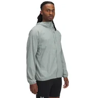 Kurtki męskie - Męska kurtka do biegania Under Armour Launch Lightweight Jacket - zielona - miniaturka - grafika 1