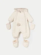 Kombinezony dla dzieci - Mayoral Kombinezon zimowy 2620 Beżowy Regular Fit - miniaturka - grafika 1