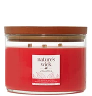 Świece - WoodWick Natures Wick Świeca w szkle z 3 drewnianymi knotami Redberry & Nutmeg 1szt - miniaturka - grafika 1