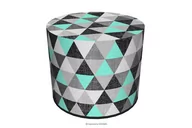 Pufy i podnóżki - Pufa w trójkąty RASIL - miniaturka - grafika 1