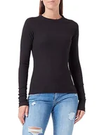 Koszulki i topy damskie - G-STAR RAW Damska koszulka Slim Rib R T Ls Wmn, Czarny (Dk Black D23343-d493-6484), M - miniaturka - grafika 1