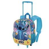 Plecaki - Disney Lilo and Stitch Colors, mały plecak 3D z kółkami, turkusowy, 26 x 34 cm, pojemność 7 l, Turkusowy Lilo i Stitch, Jeden rozmiar, Mały plecak 3D z kółkami - miniaturka - grafika 1