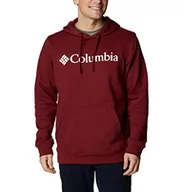 Bluzy męskie - Columbia Męska bluza z kapturem Trek Czerwony Czerwony Jasper Large-10X-Large - miniaturka - grafika 1