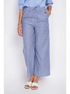 William de Faye Spodnie w kolorze niebiesko-białym - Spodnie damskie - miniaturka - grafika 1