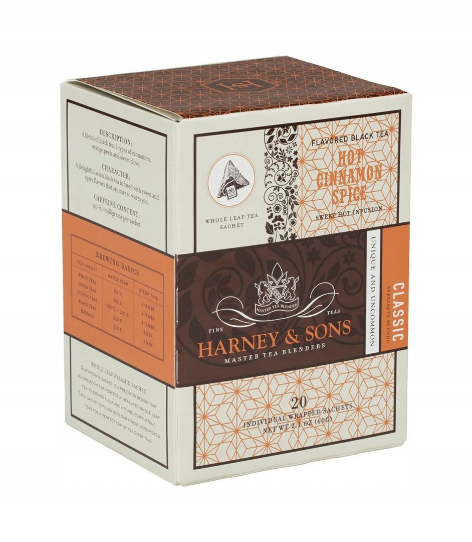 H&s Herbata Hot Cinnamon Spice- jedwabne piramidy