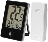 Stacje pogodowe - bezprzewodowy Termometr Zasięg Do 60M z zegarem - miniaturka - grafika 1