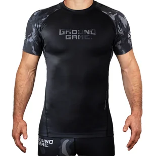 Rashguard do MMA/BJJ męski Ground Game Moro 4.0 z krótkim rękawem - Kimona, stroje i obuwie - miniaturka - grafika 1