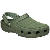 Klapki i japonki męskie - Klapki męskie Crocs Yukon Vista II LR Clog M Rozmiar butów (UE): 46-47 / Kolor: ciemnozielony - miniaturka - grafika 1