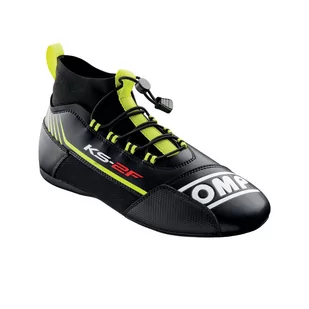 Buty kartingowe OMP KS-2F czarno-żółte - Odzież do sportów motorowych - miniaturka - grafika 1