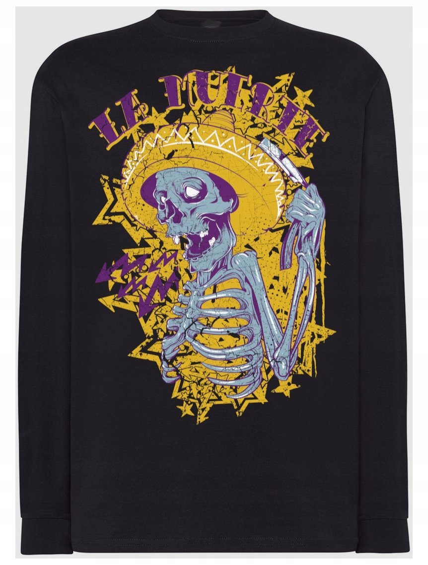 Longsleeve męski nadruk La Muerte Rozm.M