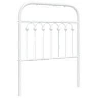 Inne meble do sypialni - vidaXL Metalowe wezgłowie, białe, 80 cm - miniaturka - grafika 1