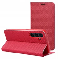 Etui i futerały do telefonów - Kabura LUNA Book Carbon do SAMSUNG S25 czerwony - miniaturka - grafika 1