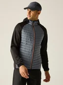 Kurtki i kamizelki sportowe męskie - Regatta Kurtka hybrydowa "Andreson" w kolorze szarym - miniaturka - grafika 1