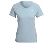 Koszulki sportowe damskie - Koszulka damska adidas  Runner Tee Magic Grey L - miniaturka - grafika 1