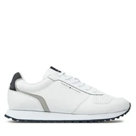 Sneakersy męskie - Sneakersy Tommy Hilfiger New Runner Eva Mix Lth Flag FM0FM05453 Biały - miniaturka - grafika 1