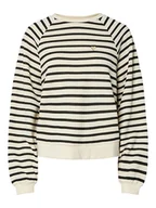 Bluzy damskie - Pieces Bluza "Greta" w kolorze czarno-kremowym - miniaturka - grafika 1