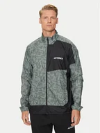 Kurtki i kamizelki sportowe męskie - adidas Kurtka do biegania Terrex Trail Running IW9238 Zielony Regular Fit - miniaturka - grafika 1