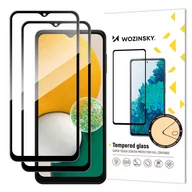 Szkła hartowane na telefon - Wozinsky zestaw 2x super wytrzymałe szkło hartowane Full Glue na cały ekran z ramką Case Friendly Samsung Galaxy A13 5G czarny - miniaturka - grafika 1
