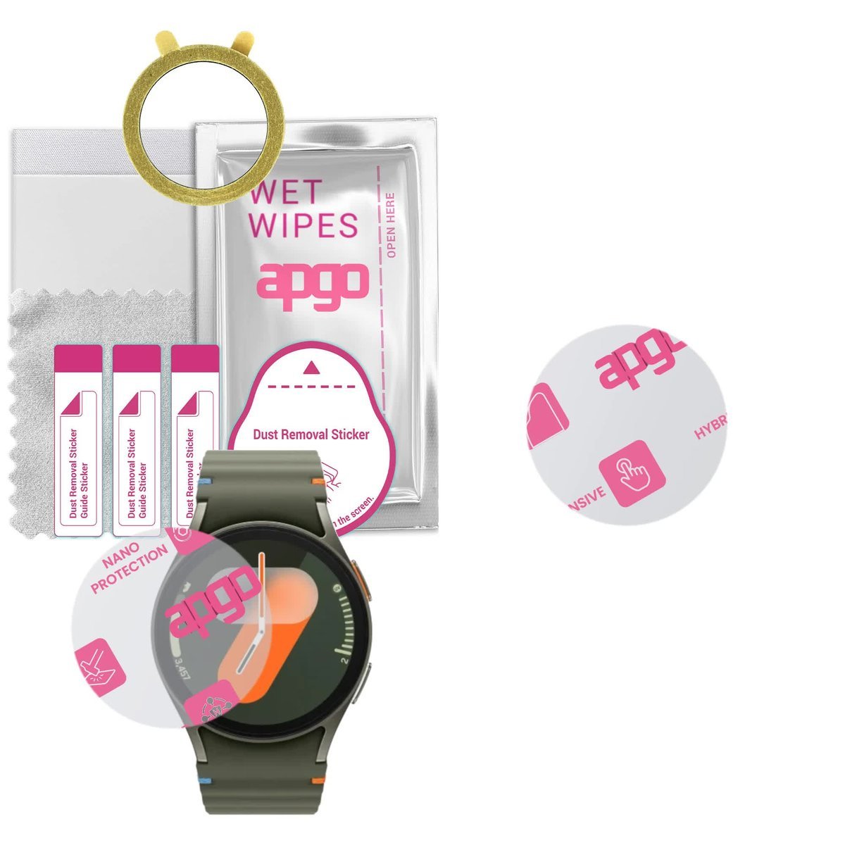 1x Szkło Hybrydowe do Samsung Galaxy Watch 7 44mm, zamiennik hartowanego, flexible