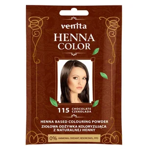 Venita Henna Color henna w proszku do farbowania włosów 115 Czekolada VEN-HEN-115 - Kosmetyki do stylizacji włosów - miniaturka - grafika 2