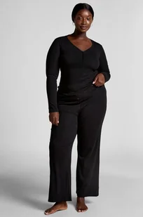 Hunkemöller Top od piżamy Henley Czarny - Biustonosze - miniaturka - grafika 1