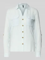 Koszule damskie - Bluzka koszulowa o kroju relaxed fit z czystej wiskozy model ‘BUMPY’ - miniaturka - grafika 1