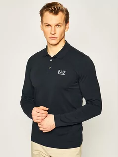 Koszulki męskie - Emporio Armani EA7 Polo 8NPF05 PJM5Z 1578 Granatowy Regular Fit - grafika 1