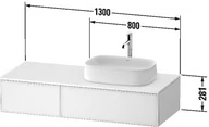 Szafki łazienkowe - Duravit Zencha Szafka podumywalkowa wisząca 130x55 cm biała ZE4817064840000 - miniaturka - grafika 1