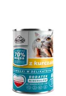 Frendi kawałki w delikatnym sosie z kurczakiem 400g - Mokra karma dla kotów - miniaturka - grafika 1