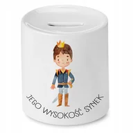 Skarbonki - SKARBONKA DLA SYNA JEGO WYSOKOŚĆ SYNEK PREZENT z Nadrukiem ze Zdjęciem - miniaturka - grafika 1