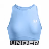 Koszulki sportowe damskie - Damski top treningowy Under Armour Heatgear Rib Tank - niebieski - UNDER ARMOUR - miniaturka - grafika 1