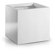 Donice - Donica z włókna szklanego kwadrat 25 cm biały - miniaturka - grafika 1