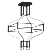 Lampy sufitowe - Poczwórna lampa sufitowa Alha 9056 Dohar LED 86W 4000K metalowa biała czarna - miniaturka - grafika 1