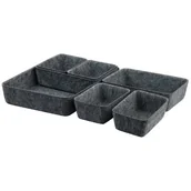 Pudła i pojemniki do przechowywania - Zestaw organizerów z filcu syntetycznego 4 szt. - miniaturka - grafika 1