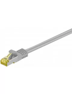Goobay Kabel Sieciowy RJ45 91567 S/FTP CAT 7 0.25 m Szary - Patchcordy - miniaturka - grafika 1