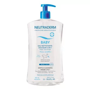 NEUTRADERM BABY Łagodna woda myjąca 3w1, 1L - >>> DARMOWA od 99zł <<< w 24h ! - Kosmetyki do mycia twarzy - miniaturka - grafika 1