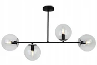 Lampy sufitowe - Lampa Sufitowa Wisząca Żyrandol Szklane Kule Loft Bezbarwne Nowoczesne - miniaturka - grafika 1