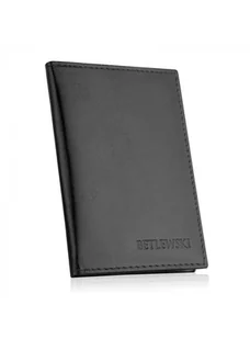 Skórzane etui na karty i dokumenty klasyczne, BETLEWSKI, czarne - Etui na dokumenty i karty - miniaturka - grafika 1