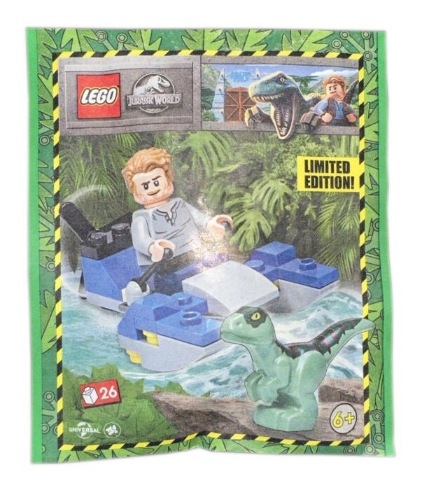 LEGO Jurassic World Zestaw - Owen with Swamp Speeder and Raptor 122331 polybag klocki
