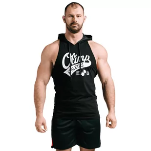 Męska koszulka treningowa z kapturem Olimp - Men Stringer Hoodie Athletics czarna-M - Koszulki sportowe męskie - miniaturka - grafika 1