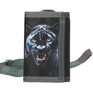 Portfele - Depesche 13696 Adventure World Panther - portfel w kolorze czarno-zielonym, z motywem pantery, portfel z paskiem na smycz - miniaturka - grafika 1