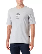 Koszulki męskie - Sisley Męski T-shirt, szary 501, XXL - miniaturka - grafika 1