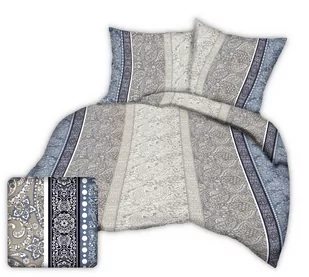Pościel z kory 140x200 granatowa biała beżowa paisley ornamenty - Pościel Pościel z kory 140x200 granatowa biała beżowa paisley ornamenty - Pościel - miniaturka - grafika 1