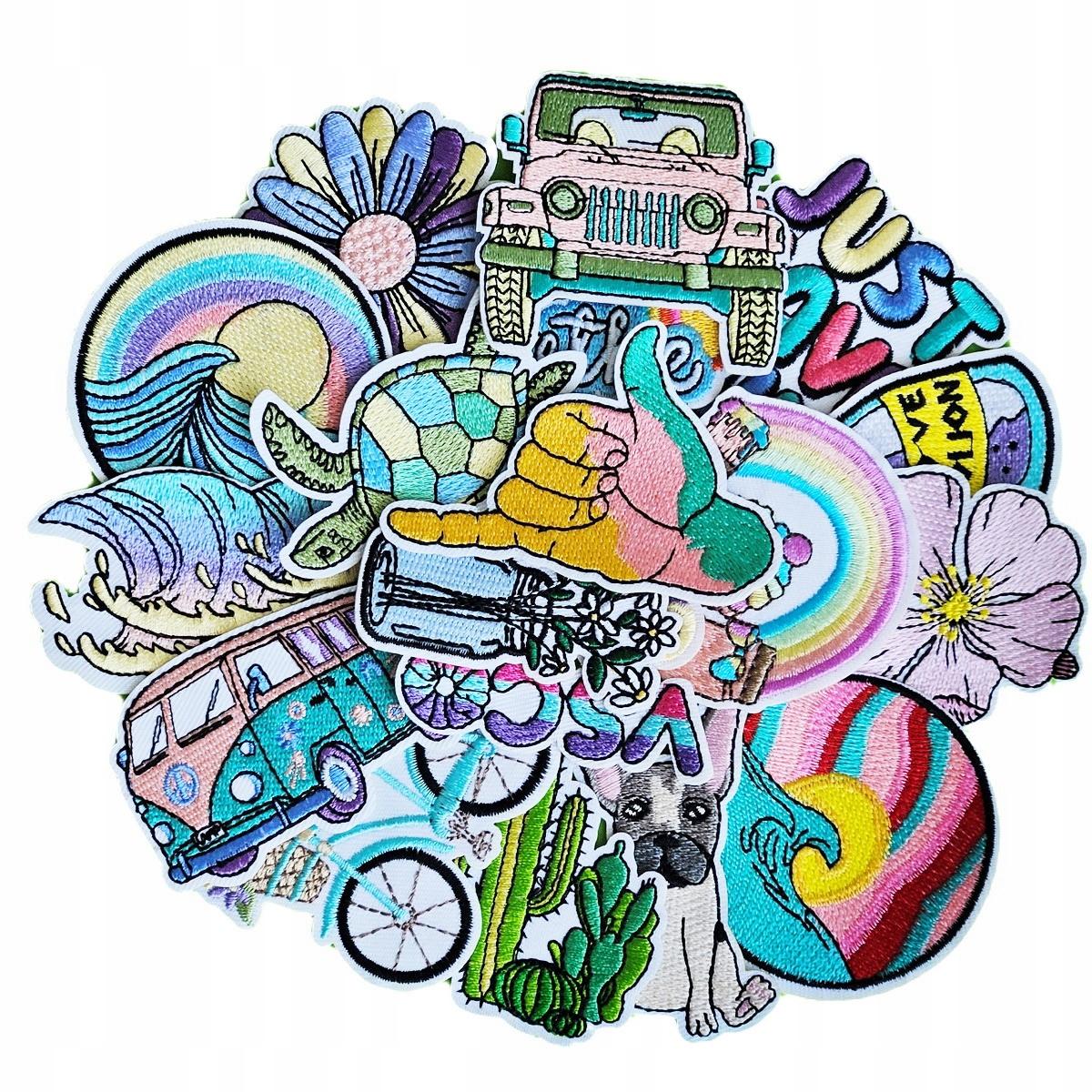 Termo Naszywki Haft Na Odzież Plecak Nice 18 Szt