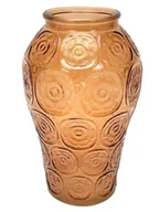 Wazony i flakony - Szklany Wazon 24cm Dekoracja Wzór na Kwiaty - miniaturka - grafika 1