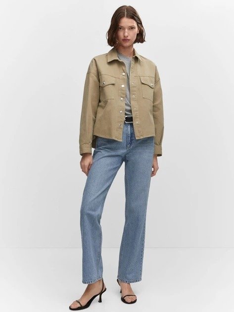 MANGO JEANSY PROSTE JASNONIEBIESKIE Z PRZETARCIAMI BAWEŁNA 34 5FA