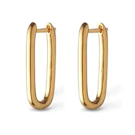 Kolczyki - Kolczyki złote owalne o kształcie U - miniaturka - grafika 1